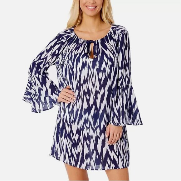 Anne Cole Limited Edition Women's Swim Cover-Up Size XL/XXL Navy White NWT - Picture 4 of 8